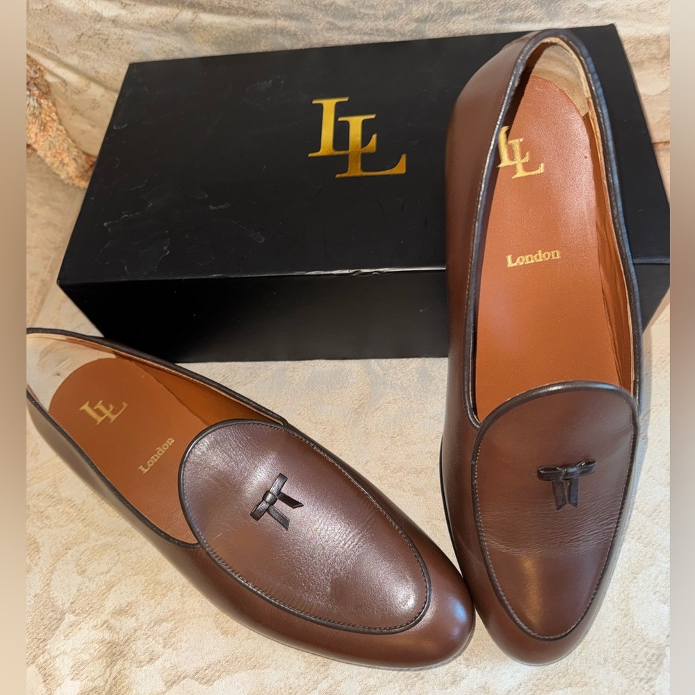 Brown Leather London London Loafers NWOT - Picture 2 of 6